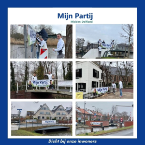 Dit weekend hebben we Midden-Delfland versierd met MijnPartij banners.